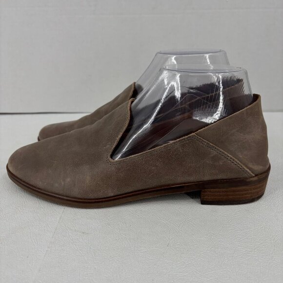 Lucky Brand Cahill Leather Flats Women's Size 8M Taupe Loafer Slip On - Picture 3 of 8